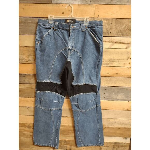 Xelement Men’s Motorcyle Blue Jeans Size 38x32 Denim Racing Pants - Picture 1 of 4